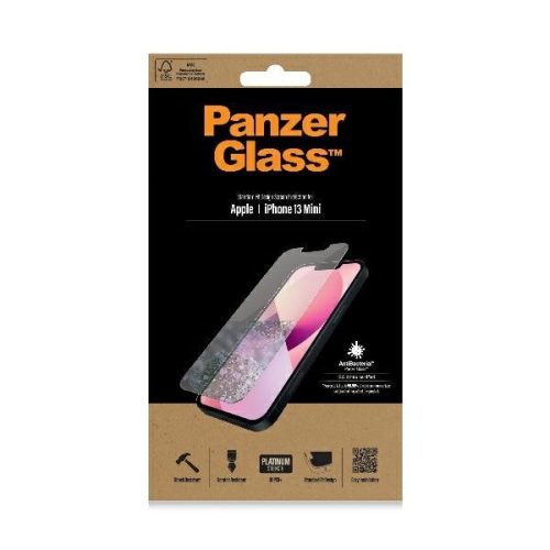 PanzerGlass kijelzővédő üvegfólia Standard Super+ iPhone 13 Mini 5,4" antibakteriális