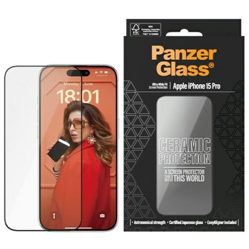 PanzerGlass kijelzővédő flexibilis kerámiafólia Protection iPhone 15 Pro 6.1"