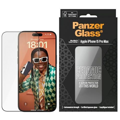 PanzerGlass kijelzővédő flexibilis kerámiafólia Protection iPhone 15 Pro Max 6.7"