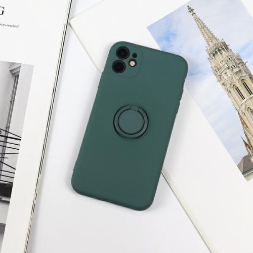 Beline Silicone Case, hátlap, tok gyűrűvel iPhone 12 mini, zöld