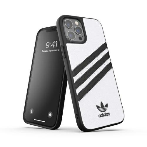 Adidas OR Moulded Case tok PU iPhone 12 Pro Max, fekete, fehér