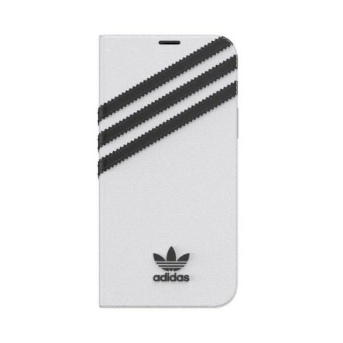 Adidas OR Booklet Case tok PU iPhone 12/12 Pro 6.1", fehér, fekete