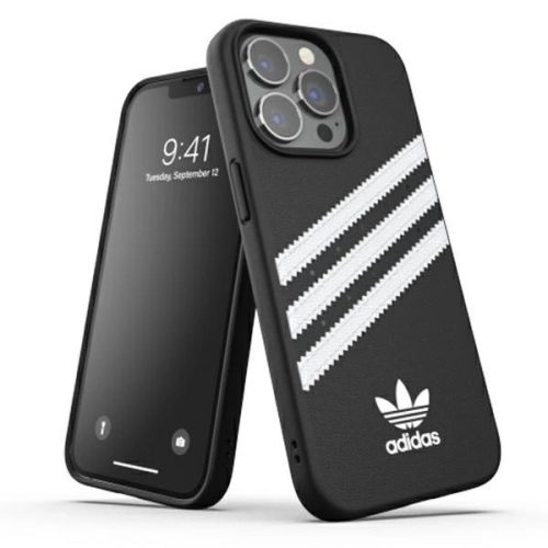 Adidas OR Moulded Case tok PU iPhone 13 Pro/13 6,1", fekete, fehér