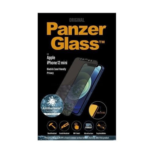 PanzerGlass E2E Super+ iPhone 12 Mini betekintésvédett privacy üvegfólia, fekete