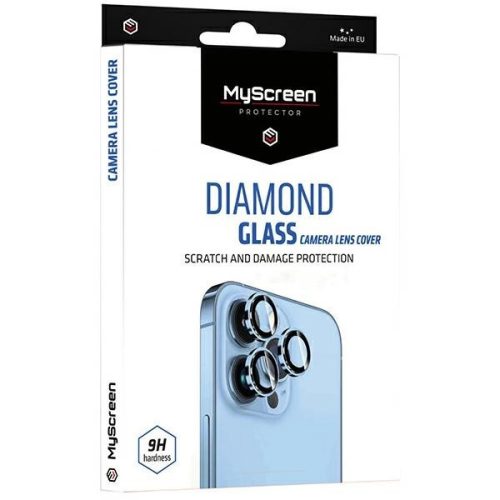 MyScreen Diamond Glass Camera Lens Cover iPhone 14 Pro 6.1"/14 Pro Max 6.7", kameravédő üvegfólia, lila