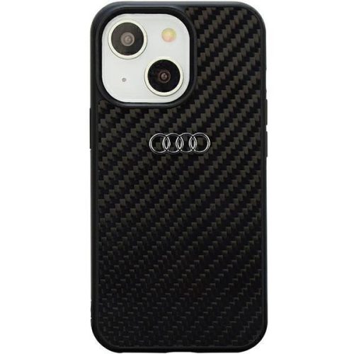 Audi Carbon Fiber AU-TPUPCIP14-R8/D2-BK iPhone 14 6.1", hátlap, tok, fekete