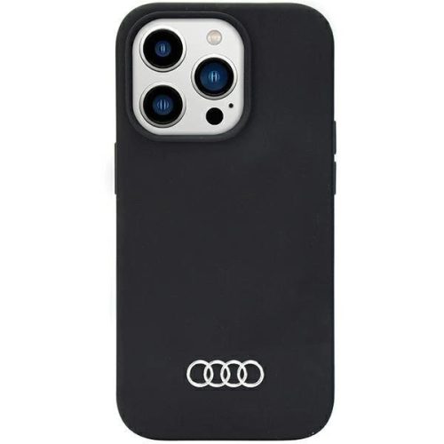 Audi Silicone Case AU-LSRIP14PM-Q3/D1-BK iPhone 14 Pro Max 6.7", hátlap, tok, fekete