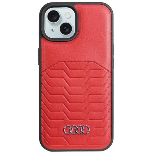 Audi Szintetikus bőr MagSafe iPhone 14 Plus/15 Plus 6.7" hátlap, tok, piros