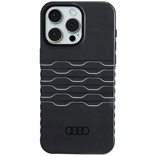 Audi IML MagSafe tok iPhone 15 Pro Max 6.7", hátlap, tok, fekete