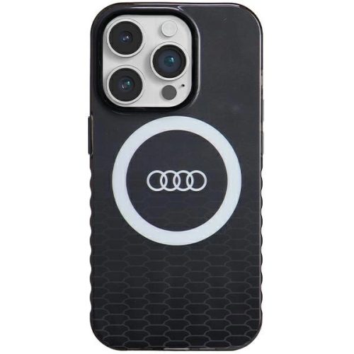 Audi IML Big Logo MagSafe tok iPhone 14 Pro 6.1", hátlap, tok, fekete