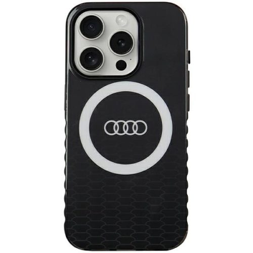 Audi IML Big Logo MagSafe AU-IMLMIP15P-Q5/D2-BK iPhone 15 Pro 6.1", hátlap, fekete