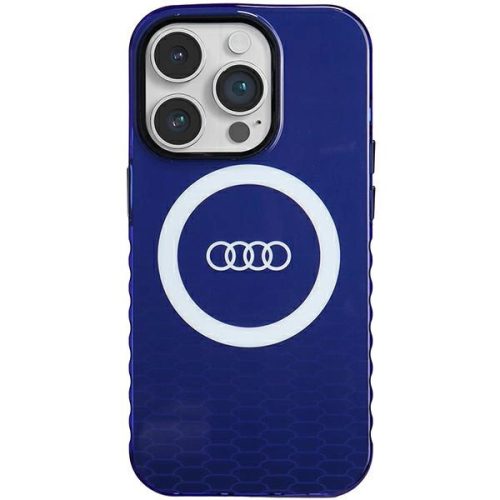 Audi IML Big Logo MagSafe tok iPhone 14 Pro 6.1" hátlap, tok, sötétkék