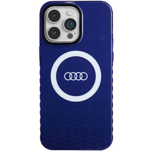 Audi IML Big Logo MagSafe tok iPhone 14 Pro Max 6.7" hátlap, tok, sötétkék