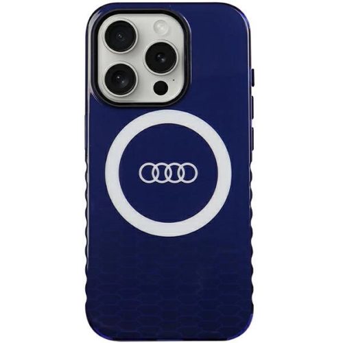 Audi IML Big Logo MagSafe AU-IMLMIP15P-Q5/D2-BE iPhone 15 Pro 6.1" hátlap, sötétkék