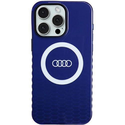 Audi IML Big Logo MagSafe AU-IMLMIP15PM-Q5/D2-BE iPhone 15 Pro Max 6.7" hátlap, sötétkék