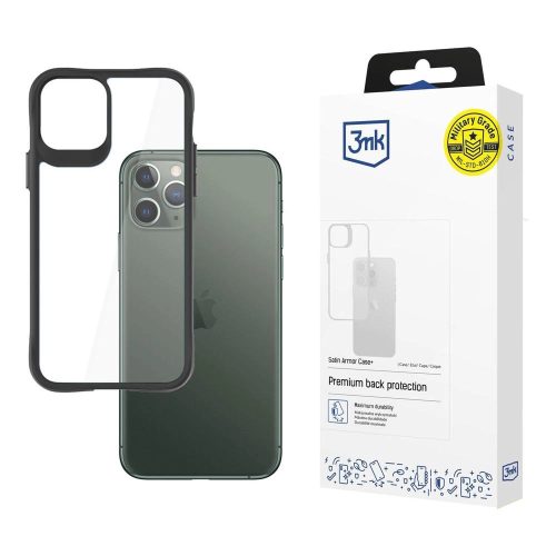 3MK SatinArmor+ tok iPhone 11 Pro Max Military Grade ütésálló hátlap, tok, átlátszó