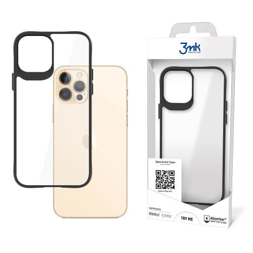 3MK SatinArmor+ tok iPhone 12 Pro Max Military Grade ütésálló hátlap, tok, átlátszó