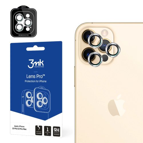 3MK Lens Protection Pro iPhone 12 Pro Max kamera védőfólia rögzítőkerettel 1db.