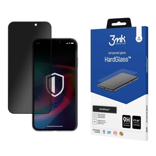 3mk HardGlass Max Privacy betekintésgátló kijelzővédő edzett üvegfólia iPhone 14 Pro Max 9H