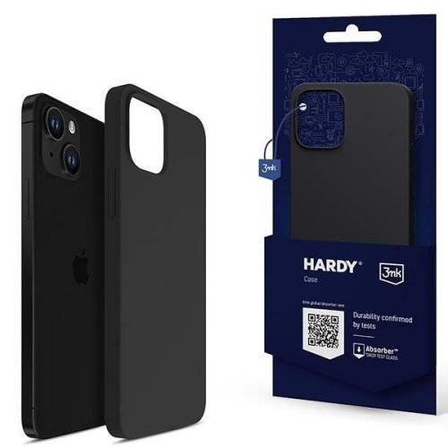 3MK Hardy Case iPhone 14 Plus/15 Plus 6,7" Magsafe hátlap, tok, sötétszürke