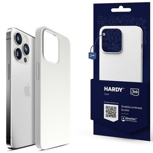 3MK Hardy Case iPhone 13 Pro Max 6.7" Magsafe hátlap, tok, ezüst-fehér