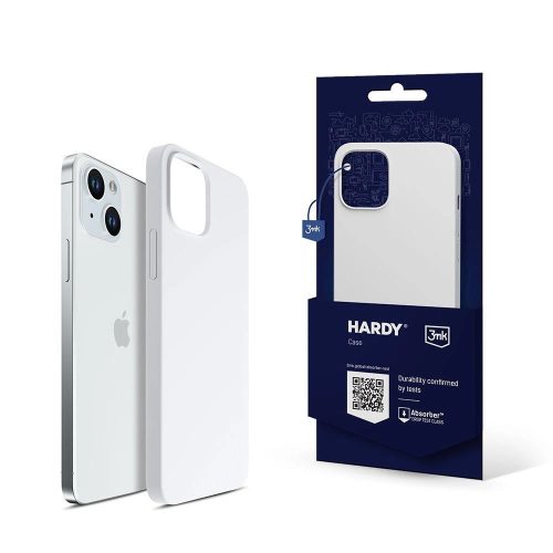 3MK Hardy Case iPhone 14 Plus/15 Plus 6.7" Magsafe hátlap, tok, fehér-ezüst