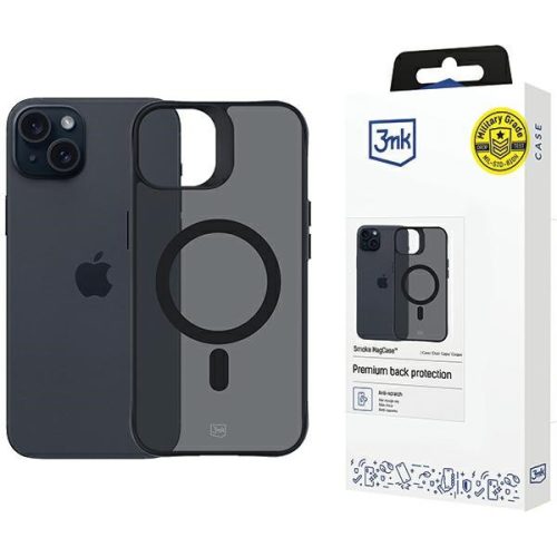 3MK Smoke MagCase iPhone 15 6.1", fekete