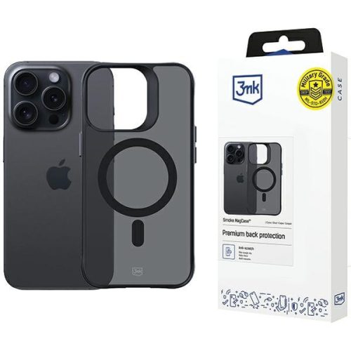 3MK Smoke MagCase iPhone 15 Pro Max 6.7", fekete