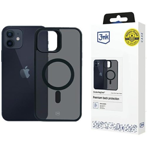 3MK Smoke MagCase iPhone 12/12 Pro 6.1" tok, fekete