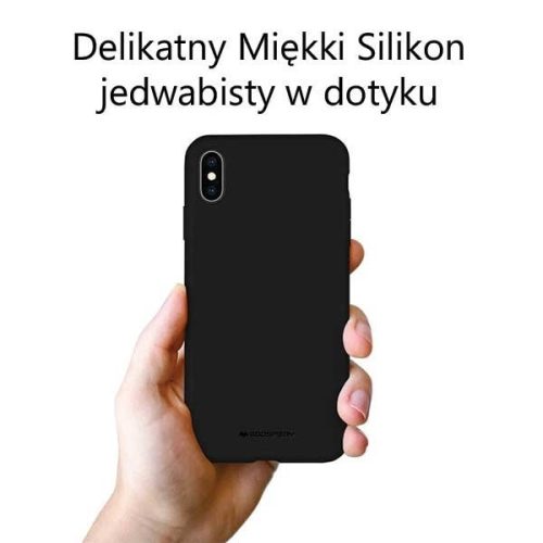 Mercury Silicone hátlap, tok iPhone 14 Pro 6.1", fekete