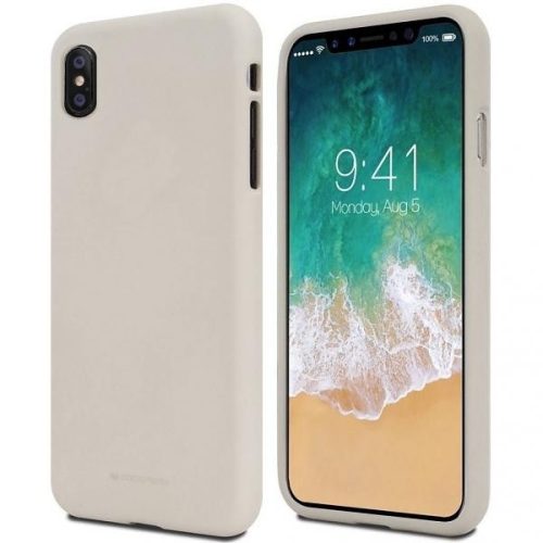 Mercury Soft Silicone Case hátlap, tok iPhone 11 Pro Max, bézs