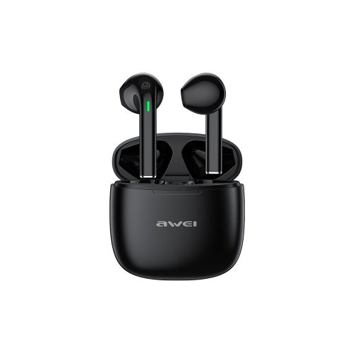 Awei T26 Pro TWS Bluetooth 5.3 headset akkumulátoros töltő tokkal, fekete