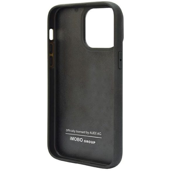 Audi Carbon Fiber Stripe iPhone 14 Pro Max (AUS-TPUPCIP14PM-R8/D1-BK) hátlap, tok, fekete