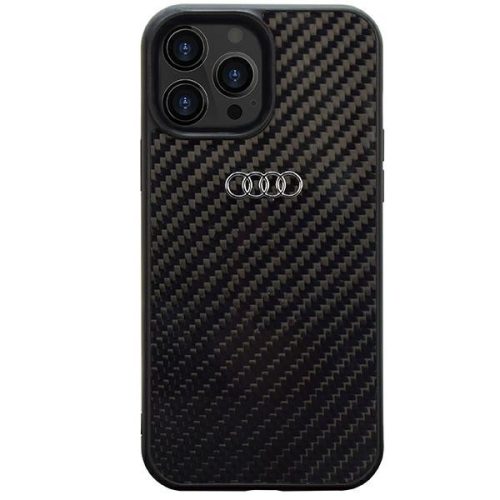 Audi Carbon Fiber iPhone 14 Pro Max (AU-TPUPCIP14PM-R8/D2-BK) hátlap, tok, fekete