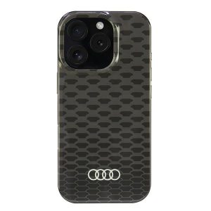 Audi IML Stitching Pattern MagSafe iPhone 16 Pro (AU-IMLMIP16P-Q5/D3-BK) Magsafe kompatiblis hátlap, tok, fekete