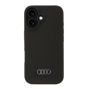   Audi Silicone Case iPhone 16 (AU-LSRIP16-Q3/D1-BK) hátlap, tok, fekete