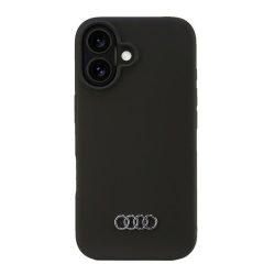   Audi Silicone Case iPhone 16 (AU-LSRIP16-Q3/D1-BK) hátlap, tok, fekete