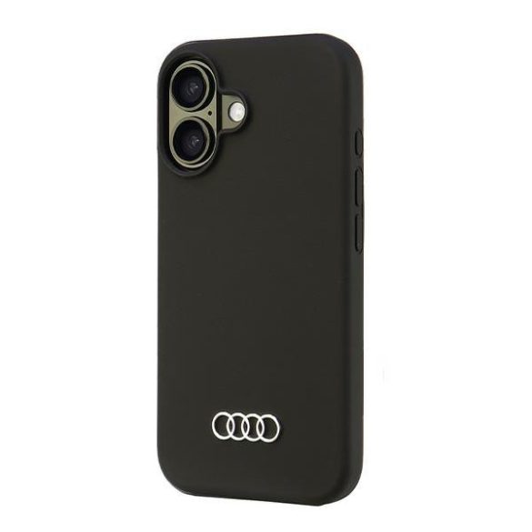 Audi Silicone Case iPhone 16 (AU-LSRIP16-Q3/D1-BK) hátlap, tok, fekete