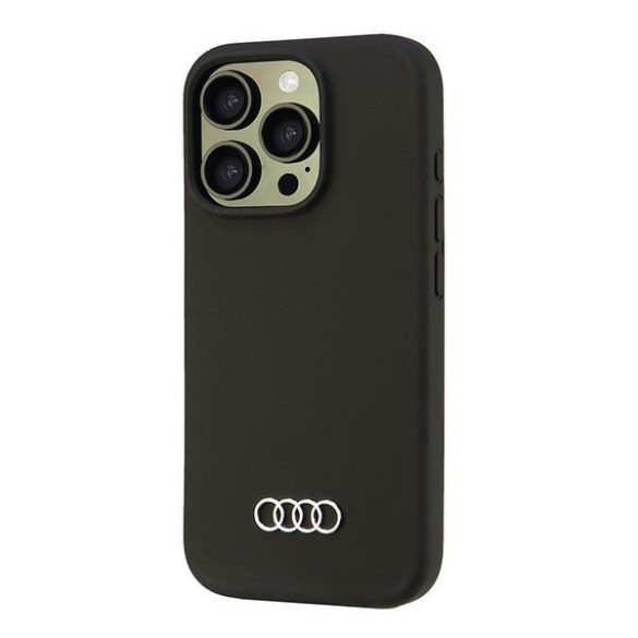 Audi Silicone Case iPhone 16 Pro (AU-LSRIP16P-Q3/D1-BK) hátlap, tok, fekete