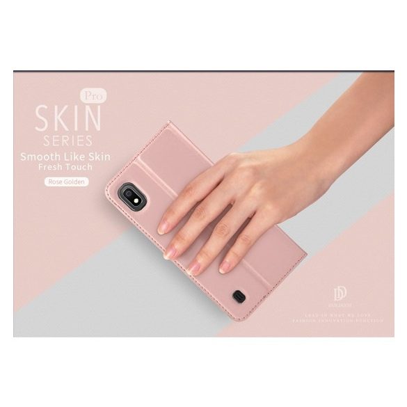 Dux Ducis Skin Pro  Samsung Galaxy A10 oldalra nyíló tok, rózsaszín