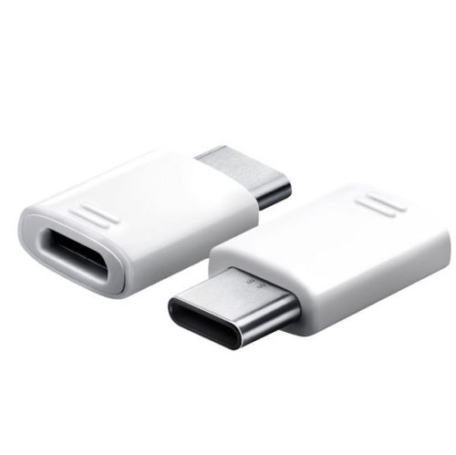 Samsung EE-GN930 USB-C/Micro-USB gyári átalakító adapter, (doboz nélküli), fehér