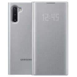   Samsung gyári LED View Case cover Samsung Galaxy Note 10 (EF-NN970PSE) oldalra nyíló tok, ezüst