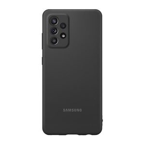 Samsung gyári Silicone Cover Samsung Galaxy A52/A52 5G/A52s (EF-PA525TBE) hátlap, tok, fekete