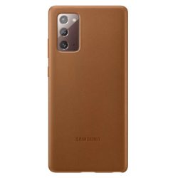   Samsung gyári Leather Cover Samsung Galaxy Note 20 eredeti bőr (EF-VN980LAE) hátlap, tok, barna