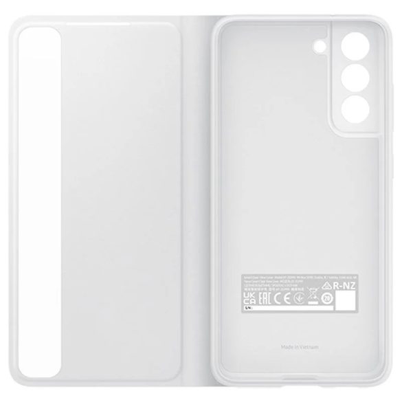 Samsung EF-ZG990CWEGEE gyári Clear View Cover Samsung Galaxy S21 FE oldalra nyíló tok, fehér