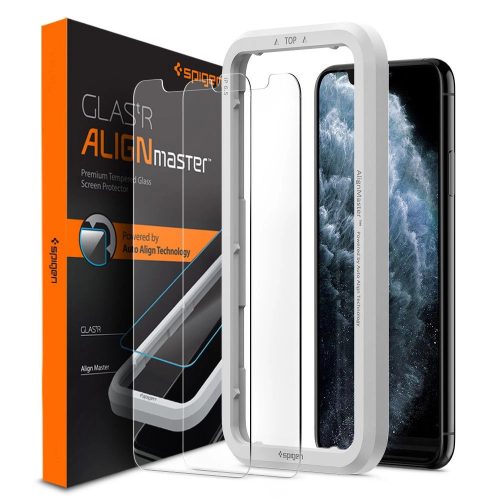 Spigen edzett üvegfólia ALM GLAS.TR SLIM 2db, iPhone 11/XR, átlátszó