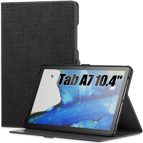 Infiland Classic Stand Samsung Galaxy Tab A7 10.4 T500/T505 (2020) oldalra nyíló tok, fekete