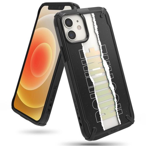 Ringke Fusion X Design ütésálló tok iPhone 12 mini, fekete