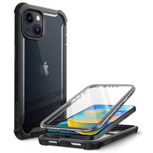 Supcase IBLSN Ares iPhone 13 ütésálló tok előlappal, fekete