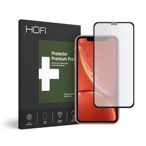 Hofi Glass Pro+ iPhone 11/Xr 5D Full Glue kijelzővédő edzett üvegfólia (tempered glass) 9H keménységű, fekete